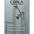 thumbnail image 5 of Corla Chrome Silver Round Oversized Shower Arm Flange Faucet Escutcheon Plate, 5 of 6
