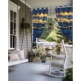 thumbnail image 4 of nqOlkjepod Outdoor Curtains for Patio Waterproof, Blue Gold Coastal Outdoor Privacy Panels Grommet, Summer Modern Ocean Wave Blackout Outside Curtains for Porch/Cabana/Pergola 54"x95", 2 Panels, 4 of 8