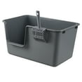 thumbnail image 7 of Doryh 2-Pack Plastic Cat Litter Box High Sides, Large Cat Litter Box Basin with Scoop, Gray, 7 of 7