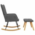 thumbnail image 4 of vidaXL Rocking Chair With Stool Dark Grey, 4 of 6