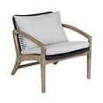 thumbnail image 4 of Armen Living Brighton 4 Piece Outdoor Patio Seating Set in Light Eucalyptus Wood with Charocal Rope and White Cushions, 4 of 7