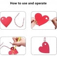 thumbnail image 5 of 100 Red Heart Kraft Paper Gift Tags with 10m Red-White Hemp Rope - Bulk 100pcs, 5 of 5