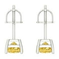 thumbnail image 4 of 14K Solid Gold Screw Back Stud Earrings for Women | 1 cttw Princess Cut Natural Citrine | White Gold, 4 of 5