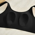 thumbnail image 5 of Fatuov Wireless Bras for Women Full Coverage Push-Up Bralettes for Home Solid Color Sexy Thin Adjustable Straps Breathable Summer Bras 42B, Black, 5 of 5