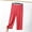 Red, variant on SBYOJLPB Women's Casual Capris Pants Solid Color Loose Large Size Home Pants for Sports and Outside