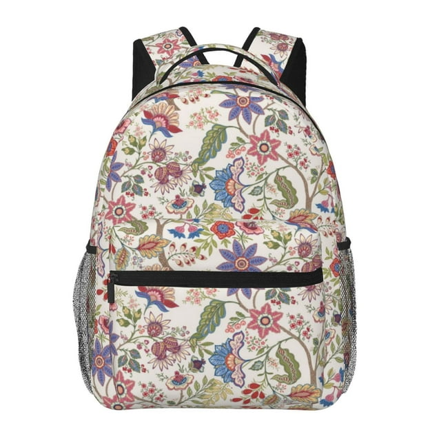 Disketp Paisley Flowers Mochila Estampada para Hombre y Mujer – Mochila Ligera Clásica con Múltiples Bolsillos para Universidad, Trabajo y Viajes-One Size