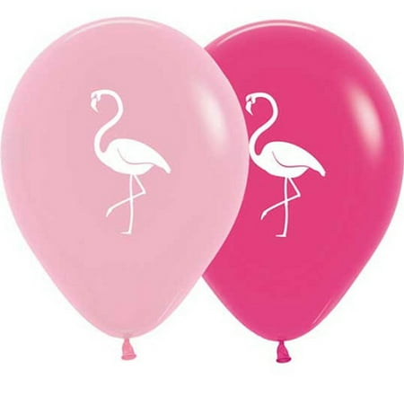 10 Flamingo Assorted Colors Balloon 11"
