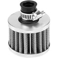 thumbnail image 1 of Air Filter, 12mm Universal Car Air Intake Filter Crankcase Vent Cover Breather(Silver), 1 of 5
