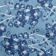 thumbnail image 1 of oneOone Rayon Teal Blue Fabric Asian Chinese Floral Quilting Supplies Print Sewing Fabric By The Yard 56 Inch Wide, 1 of 4