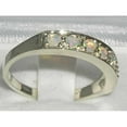 thumbnail image 3 of LBG 10k White Gold Natural Opal Womens Band Ring - Sizes 4 to 12 Available, 3 of 4