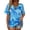 Blue, variant on Tie Dye Tshirt for Women Plus Size Casual Summer Tops Oversized Baggy Womens Graphic Tees Hot Pink, 3XL