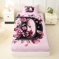 thumbnail image 3 of Erosebridal Pink D Letter Kids Twin Sheet Sets, Bohemian Damask Flower Bedding, 3pcs, 3 of 5