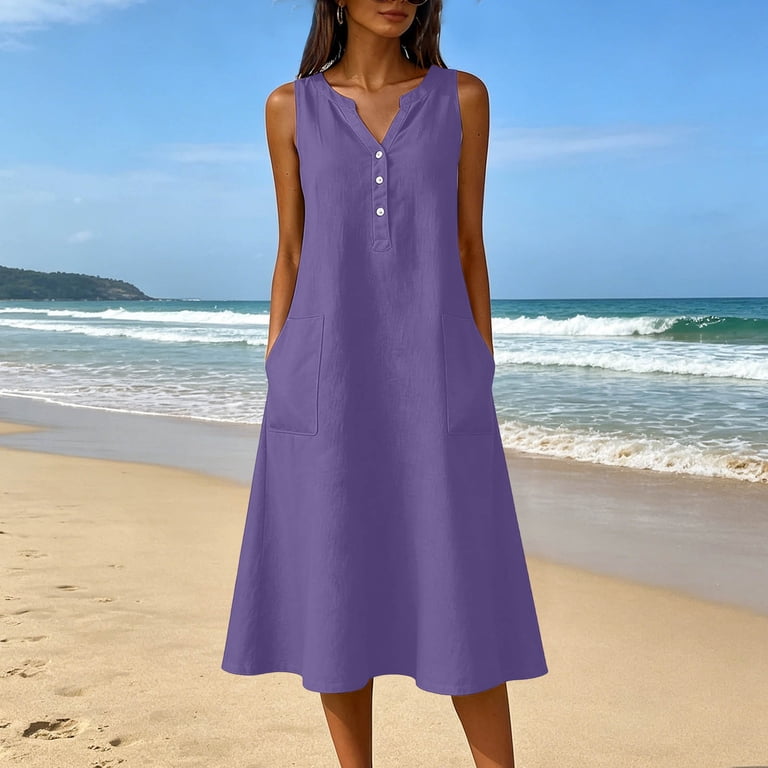 curvy beach dresses asdoklhq Dress Plus Size for Women Tea Party Midi Summer Dress for Women Fashion Short Sleeve Dresses Long Sundress Purple 2X Size:AU 20 Perfect for throwing on needsbuildyourset 11077 Faviana