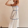 thumbnail image 5 of Lmnyox Summer Spaghetti Strap Midi Dress for Women Casual Square Neck Summer Vacation Beach Sundress, 5 of 7