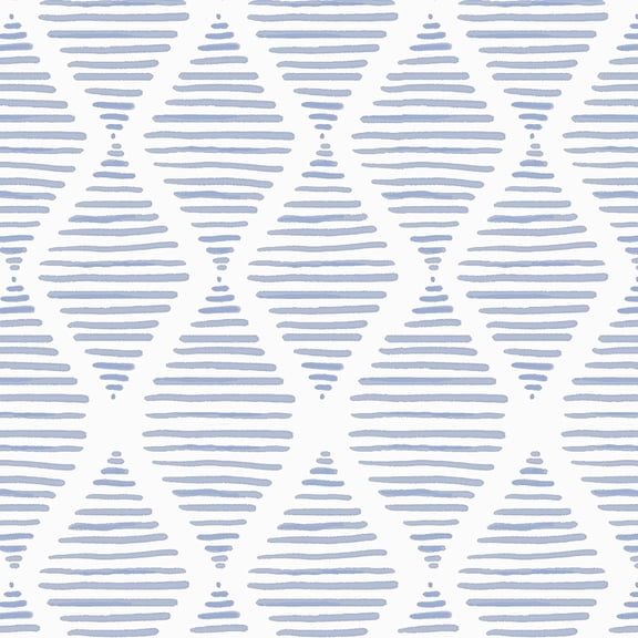 DAZLUTE Geometric Peel and Stick Wallpaper 17.3" x 118" Striped Wallpaper Blue and White Contact Paper Geometric Wallpaper Self Adhesive Removable Stripe Wallpaper