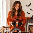 thumbnail image 7 of SLYNSHome Red Rose Berry Mini Candle Ring Wreath, Artificial Black Leaf Small Garland For Candle Table Mantel Indoor Fall Halloween Thanksgiving Farmhouse Tabletop Decor, 7 of 7