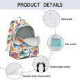 thumbnail image 4 of Cute Dinosaur Pattern Backpack for School,Cute School Bag,Schoolbag with Adjustable Shoulder Straps & Padded Back,13.4"x11"x4.7", 4 of 6
