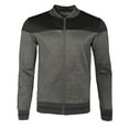 thumbnail image 3 of Men's Tracksuit Set Two Piece Athletic Jogger Pants Full Zip Long Sleeve Top, Black Light Grey, XL, 3 of 6