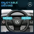 thumbnail image 5 of Qaba Mercedes-Benz AMG GTR Licensed 12V Kids Ride on Car with Remote Control, Soft Start, LED Lights, Music Horn & 3 Speeds for 3-6 Years, White, 5 of 9