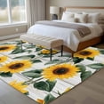 thumbnail image 5 of Vintage Style Area&nbsp;Rug 5x7ft Sunflower Gray Wood Grain Botanical Farmhouse Non-Slip&nbsp;Washable Square&nbsp;Rugs Soft Felt Indoor Floor Mat for Bedroom Kitchen Living Room Bathroom, 5 of 9