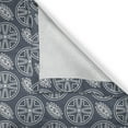 thumbnail image 5 of Ambesonne Floral Grommet Curtain, Japanese Ornate Abstract, 50" x 72", Charcoal Grey Dark Blue, 5 of 6