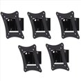 thumbnail image 1 of Support Mural Universel 5X pour Écran LCD LED 14-26 Pouces, Hauteur Réglable, Moniteur Rétractable Mural pour TV-C12, 5 x Support Mural Universel pour Téléviseur, Noir, 1 of 8