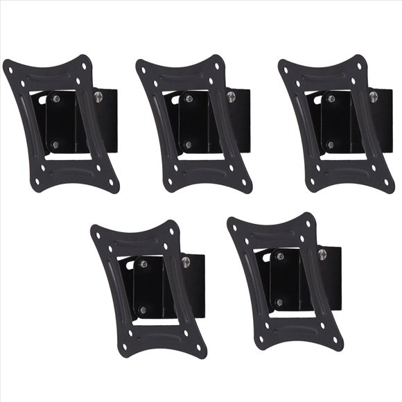 5X Universal Wall Mount Stand for 14-26Inch LCD LED Screen Height Adjustable Monitor Retractable Wall for Tv-C12,5 x Universal wall mount TV Stand,Black