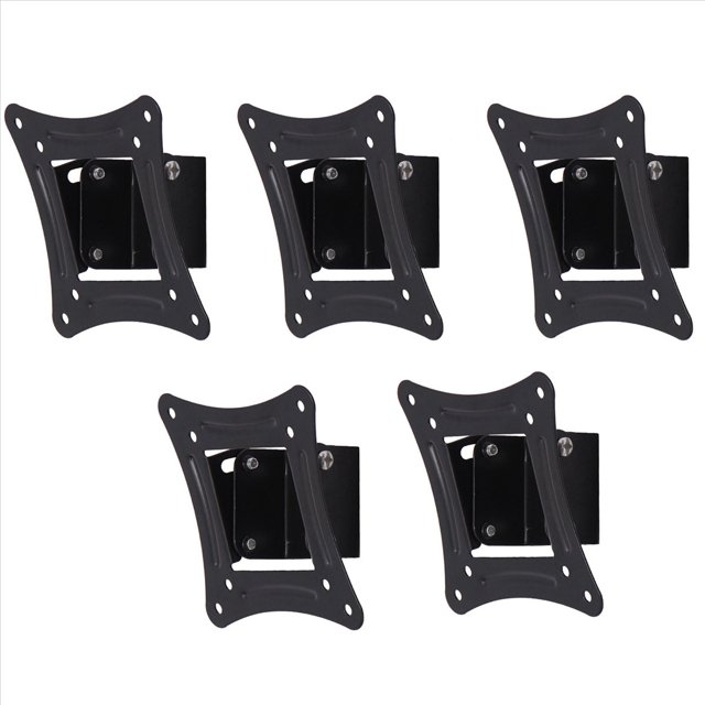 Support Mural Universel 5X pour Écran LCD LED 14-26 Pouces, Hauteur Réglable, Moniteur Rétractable Mural pour TV-C12, 5 x Support Mural Universel pour Téléviseur, Noir