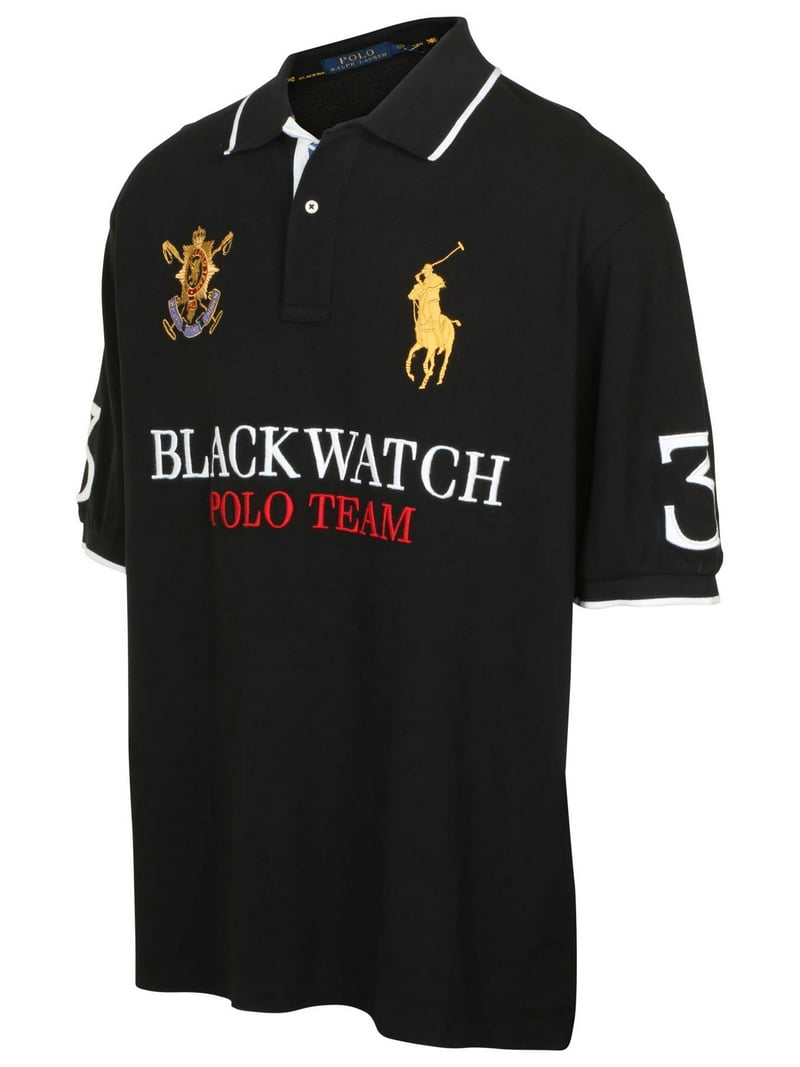 virtual pausa Múltiple Polo RL Men's Big and Tall Black Watch Polo Team Shirt - Walmart.com