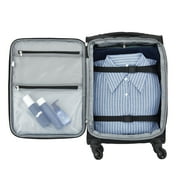 Protege Arendale 28 Softside Expandable Rolling Spinner Luggage, Black
