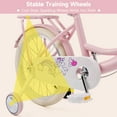 thumbnail image 5 of 16/18 Inch Bike Kids Bicycle with Basket, Girls Bikes Ages 5-10, Kids Bicycles with Front and Rear Brakes, Kid Bike with Training Wheels, Kickstand, Rear Seat, 5 of 15