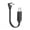 0.3m Bend down, variant on USB 2.0 A to USB B Black Flat Data Cord for Printer Stations and USB-B Devices, Reinforced Ends for Daily Office Use