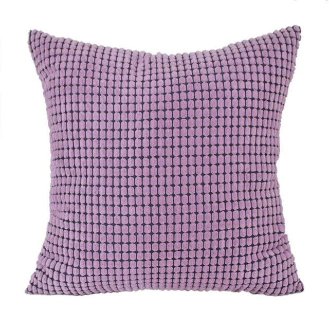 1 funda de cojín cuadrada de pana decorativa, súper suave y lisa, color morado Púrpura