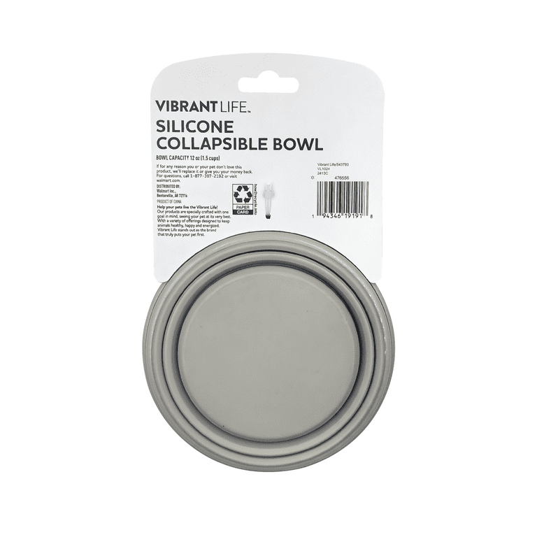 Vibrant Life Collapsible Silicone Dog Pet Bowl - Walmart.com