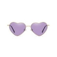 thumbnail image 2 of Lilgiuy Mental Sunglasses for Women Summer Classic Vintage Glasses Heart Shaped Transparent Candy Color Frameless Sun Protection for Party Favors, 2 of 3