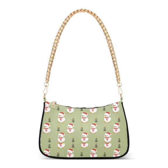 Cute Ducks with Christmas Trees Women's Tote Bag Detachable Strap Chain Bag Lightweight Shoulder Purse