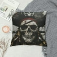 thumbnail image 2 of Shiartex Throw Pillow Cover Cool Pirate Skull Home Decor Pillowcase for Sofa White, 2 of 5