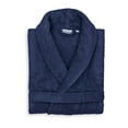 thumbnail image 2 of Linum Home Textiles TR50-LX Unisex 100 Percent Turkish Cotton Terry Cloth Bathrobe, Navy - Large & Extra Large, 2 of 4