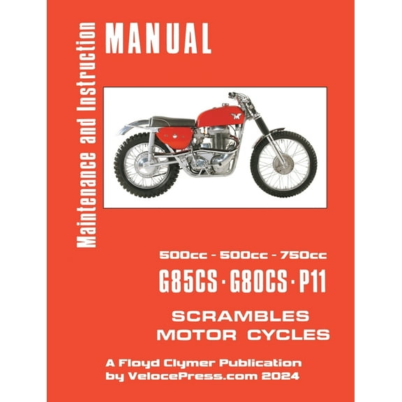 Matchless 1959-1969 G80cs, G85cs and P11 Workshop Manual, (Paperback)