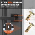 thumbnail image 4 of STAWAY Matte Black Passage Door Handle - Reversible Lever, Easy Install, 45° Rotation, No Lock, Perfect for Home & Office, Durable Zinc Alloy, 4 of 9