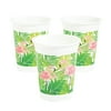 Flamingo Disposable Plastic Cups - Party Supplies - 50 Pieces