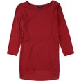 thumbnail image 1 of Alfani T-Shirt de Base pour Femmes à Techniques Mixtes, Rouge, XX-Grand, 1 of 2