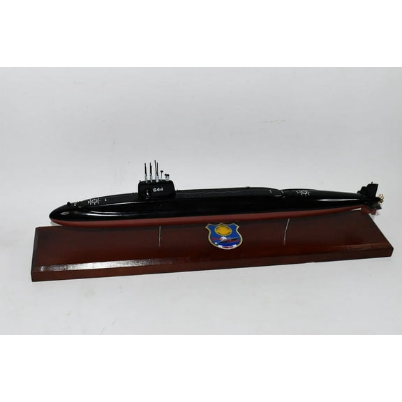 USS Lewis and Clark SSBN-644 Submarine Model,Navy,20,Scale Model,Mahogany,Benjamin Franklin Class