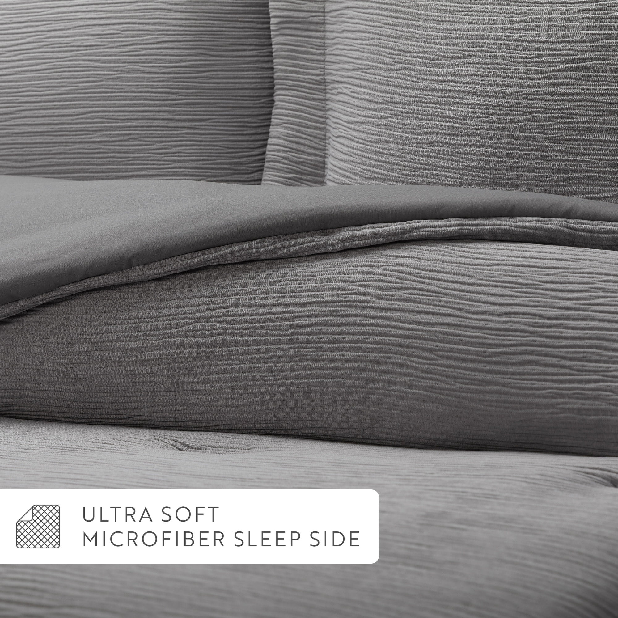 Cloud Weave Textured Comforter Set Plush All-Season Down Alternative Bedding - Comfort Canopy