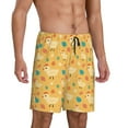 thumbnail image 2 of Kdxio Flowe Chicken Print Mens Sleep Shorts Bottoms Soft Comfy Pajama Wear Pants with Drawstring Pockets, 2 of 7