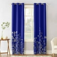 thumbnail image 2 of Hokiten Blue Botanical Blackout Curtains | Light Blocking Print Window Curtains, Farmhouse Spring Summer Flower Thermal Insulated Window Drapes for Living Room Kitchen Cafe (2 Panels, 104"W x 90"L), 2 of 7