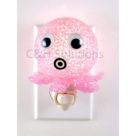 Cute Colorful Pink Octopus Lovely Night Lights, Night Lamp, Decorations Night Lights