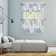 thumbnail image 5 of Blue Beige Octopus Coastal Kitchen Curtains Sets for Windows 24 Inch Length, Nautical Coral Starfish Rod Pocket Window Treatments Tier Curtains and Valances Set for Bedroom/Bathroom, 5 of 8