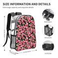 thumbnail image 4 of Kdxio Trendy Floral Clear Backpack, Transparent Bookbag for School for Women Men, Capacity Clear Bag for College, Travel, 4 of 7