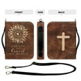 thumbnail image 4 of FOR U DESIGNS Sunflower Brown Pattern Bible Cover PU Leather Bible Carrying Case Lightweight Clean Church Bag Bible Protective Bible Carrier Tote Bag Christian Gifts, L, 4 of 7